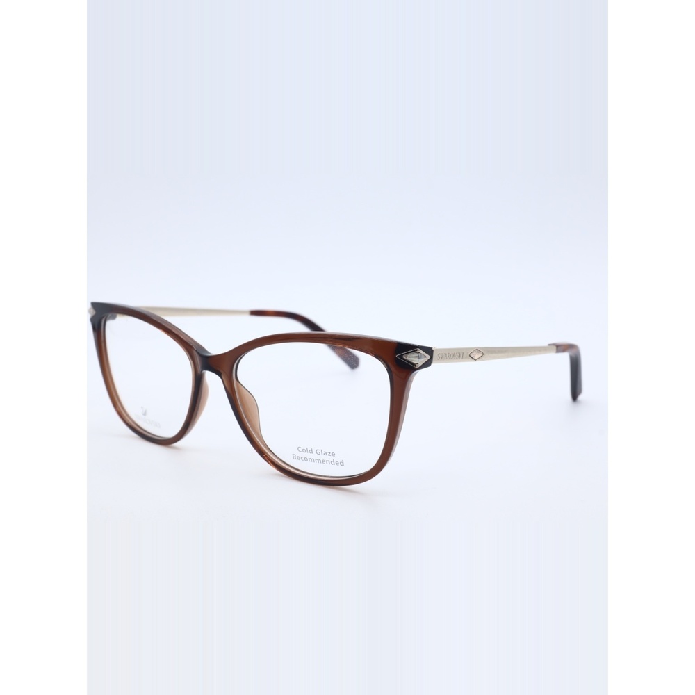 Swarovski SK5284 047 Light Brown Plastic Eyeglasses Frame 53-15-140